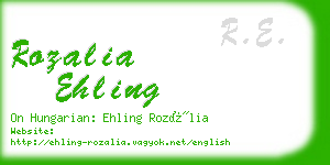 rozalia ehling business card